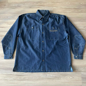 Vintage Johnny Blaze Light Denim Shirt LARGE